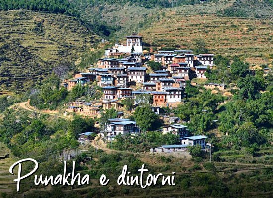 veduta ditorni di Punakha Bhutan