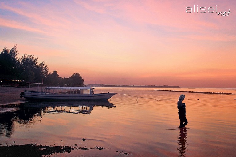 Lombok ; tramonto su una spiaggia di Gili Air