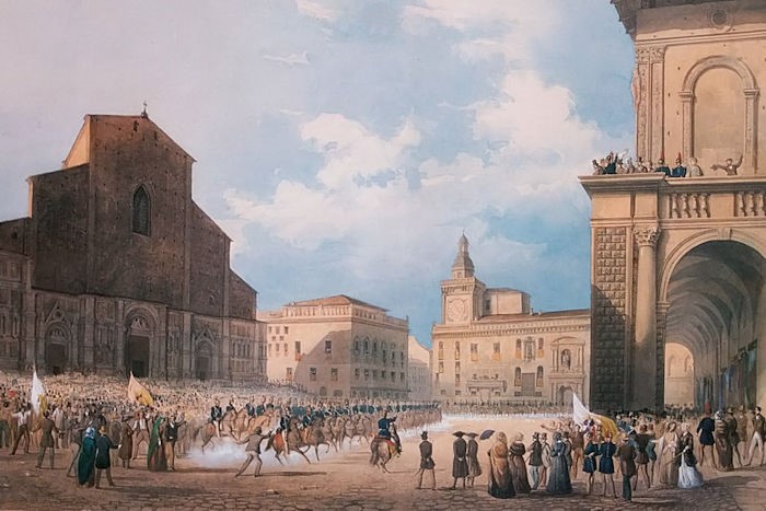 Parata militare in piazza Maggiore