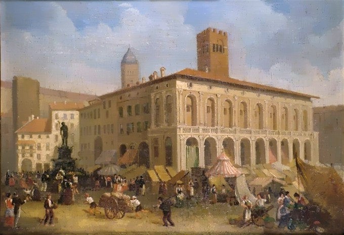 Mercato piazza Maggiore Bologna