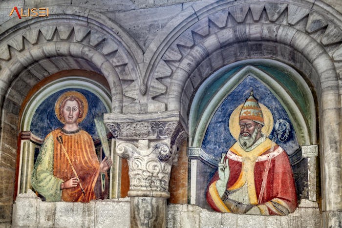 affreschi S. Gregorio Magno e S. Sebastiano