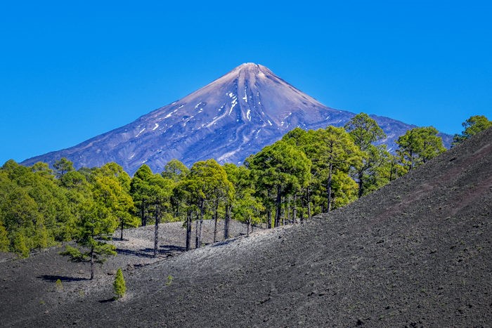 Veduta del Teide dalla strada