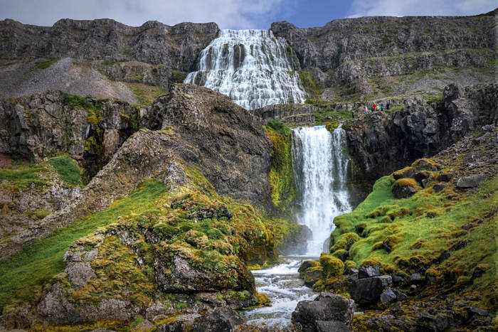 insieme di cascate a Dynjandifoss