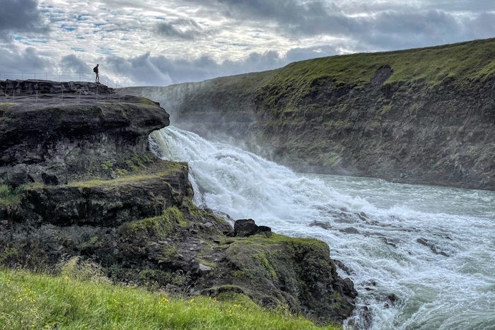 Sotto il primo salto di Gullfoss