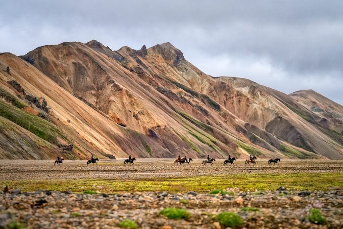 veduta monti Landmannalaugar