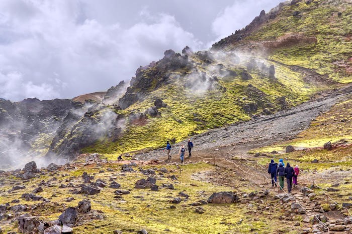 percorso tra le fumarole