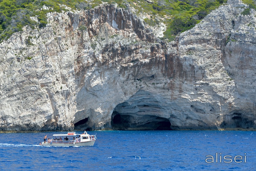 grotte della costa ovest di Zante