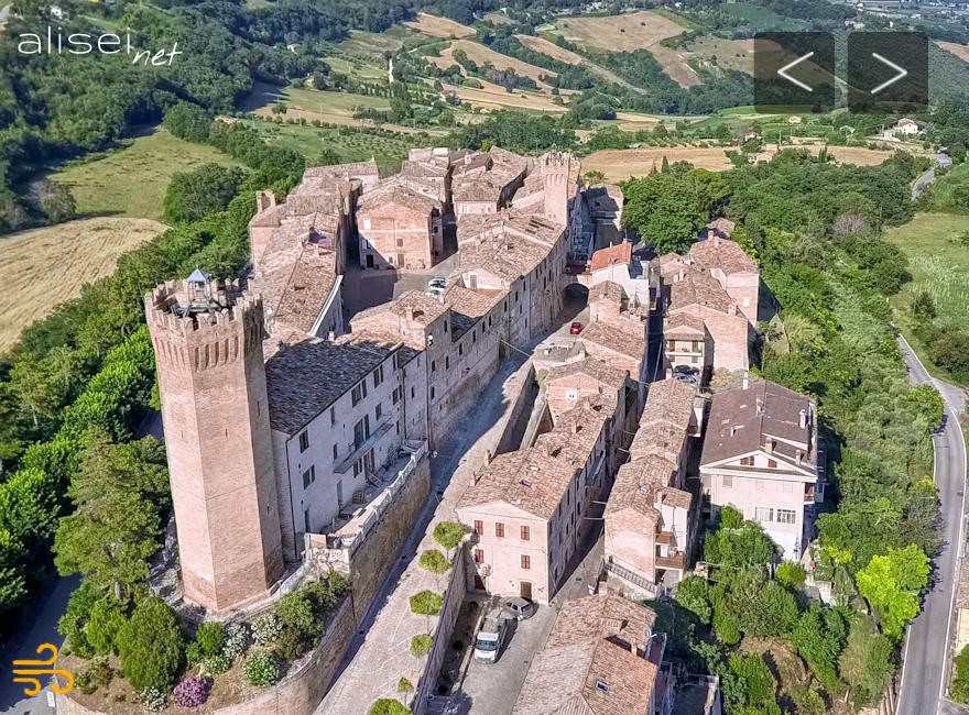 veduta area del borgo di Moresco