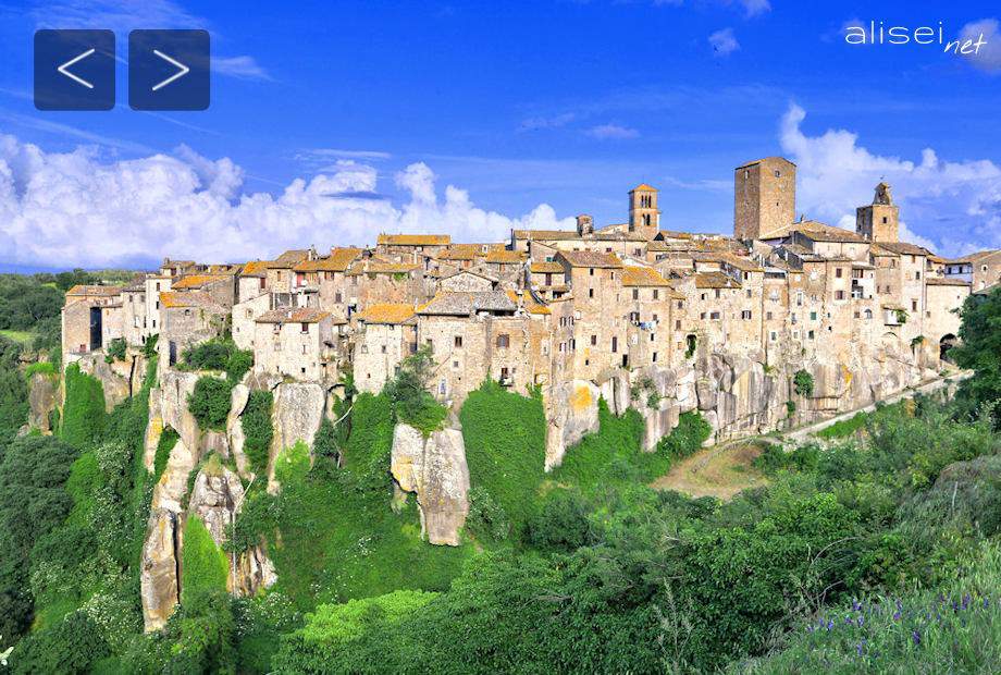 veduta del borgo arroccato di Vitorchiano
