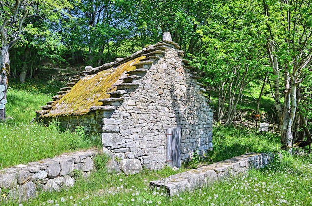 Un "Casone", tipica capanna celtica