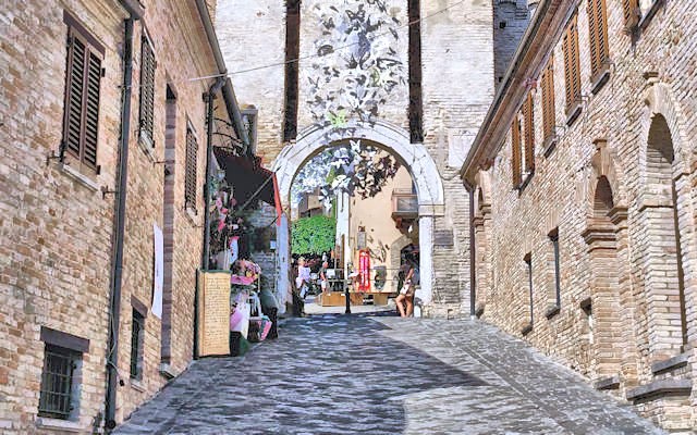 ingresso borgo medievale di Gradara