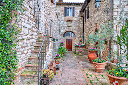 vicolo cieco del borgo di Corciano